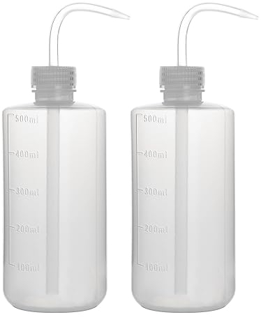 stonylab 2er Pack 500 ml Waschen Flasche Kunststoff, Squeeze Flasche Spritzflasche, LDPE Material mit schmalem Mund, Squeeze Wash Bottle für Laborreinigung Pflanzenbewässerung, 17 oz