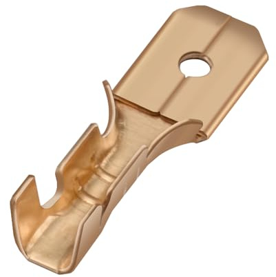 Heschen Flachstecker-Schnellverbinder 6,3 mm Crimpverbinder, nicht isoliert, 100 Stück
