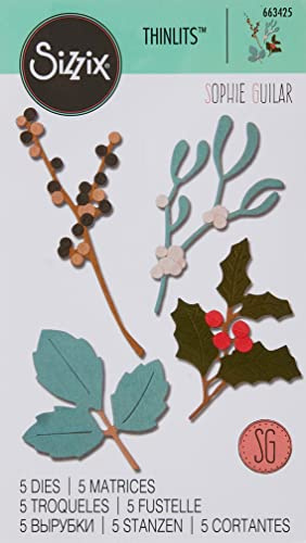 Sizzix 663425 Winter Leaves by Sophie Guilar Stanzschablonen, Mehrfarben, Einheitsgröße