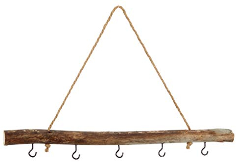 Meinposten. Dekozweig braun 50 cm AST Zweig Holz Fensterhänger mit 5 Haken Shabby Deko Landhaus Hängeast