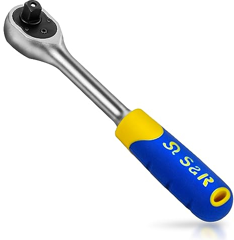 S&R Cliquet 3/8 Reversible. Clé à Cliquet 45 dents en acier chrome vanadium. Qualité Professionnelle.