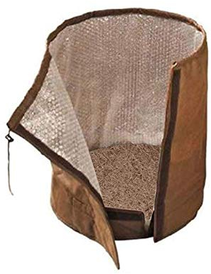 Herbests Topfschutz Blumentopfschutz für Topfpflanzen,Thermovlies Kälteschutz Frostschutz Winterschutz für Pflanzen,Doppelte Blase Kälte,UV-Schutz,Blumentopf-Abdeckung für Kübelpflanzen,50 x 45CM