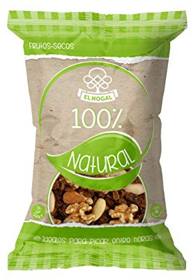 El Nogal Frutos Secos Mix de Frutos Secos 100% Naturales Bolsa, 150 G. SIN GLUTEN. APTO PARA CELÍACOS.