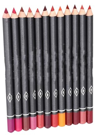 Juego de 12 lápices delineador de labios mate de 12 colores Lápiz delineador de labios a prueba de agua que no deja marcas Lápiz labial mate para todo tipo de personas