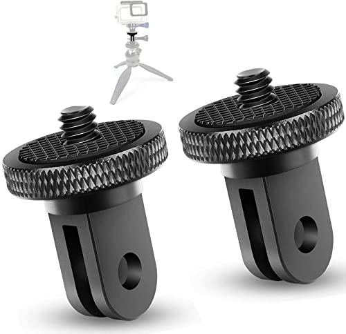 WDZYRM Lot de 2 adaptateurs en aluminium 1/4 pour appareil photo GoPro Insta360 Sony Sjcam Sj4000 Xiaomi Xiaoyi et autres caméras d'action