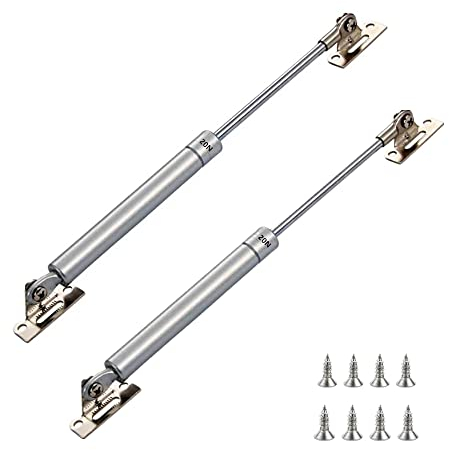 20 N/4.4 lb/2 kg, soporte de elevación de 10 pulgadas de longitud, resorte de gas, amortiguadores de gas, bisagras de tapa abierta suave para caja de juguetes de gabinete (paquete de 2)
