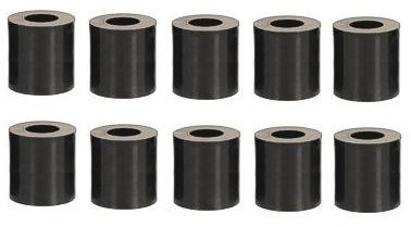 qfix Distanzhülsen für M8 Schrauben, Länge 12mm, Kunststoff schwarz, Set mit 10 STK.