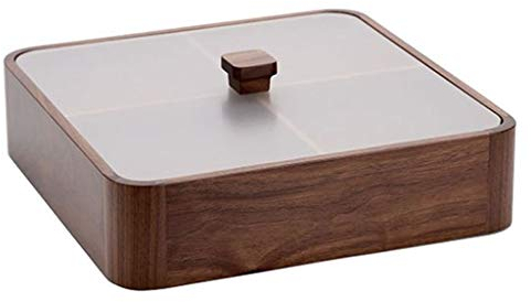 OQHAIR Frutero Frutero Caja de Frutas de Madera, Madera de bambú 4 Rejillas Plato de Frutas Melón Nuez Plato de Aperitivo Caja de Dulces Plato de Frutas Creativo Platos Decorativos para C