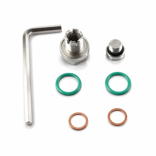 Selbstschneidendes Ablassschraube Reparaturset M14.1-1.5x15mm, | Repariert Beschädigte Ölwannengewinde Ohne Ölverlust, Sechskantschlüssel Und O-Ring-Dichtungen Enthalten, Ölwannenstopfen Für