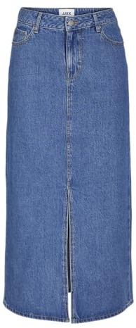 Jack & Jones Jxaura Long MW Denim Skirt AW DNM Sn, Medio De Mezclilla Azul, M