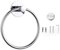 Toallero de 16 cm, anillo toallero de acero inoxidable para baño y cocina