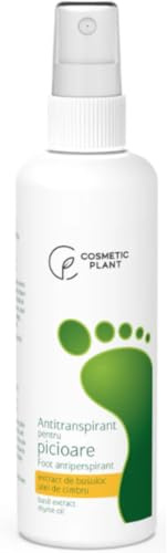 Foot STOP Sudore 100ml, Anti Sudore, Antitraspirante, Sudorazione Eccessiva, Ipersudorazione ascelle, mani, piedi - Scarpe Prurito Piedi, Unghie, Cattivi Odori, previene Piede d'Atleta Basilico e Timo