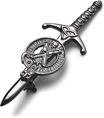 Kilt Emporium Saint Andrew - Spilla per kilt, 10,2 cm, in ottone antiruggine, 4 inch, Metallo, Nessuna pietra preziosa