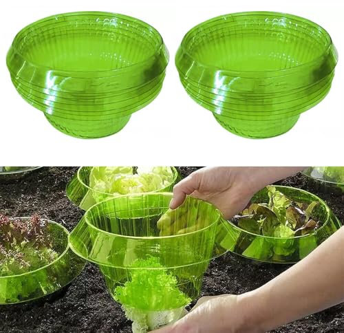 JUNHAO-SHOP 12Pcs Plastic Slug & Snail Collars, Slug Snail Repellent Covers, Slug Snail Deterrent Barrier Collars, Garden Plant Protection Collars for Lettuce, Cabbage, Tomatoes