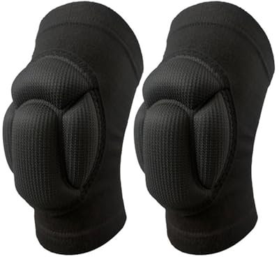 YXADGML Knee Sleeves 1 Pair Sponge Knee Pads Thicken Non-Slip Collision Knee Protector Dance Skiing Riding Sports Protective Clothing(1 Pair-Black)
