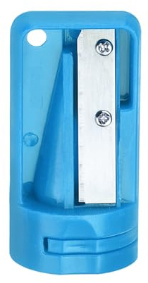 QUARKZMAN 1 Stück Zimmermanns Bleistiftspitzer Tischler Bleistiftspitzer für Zimmermannsbleistift Tragbares Bleistift Spitzer Anspitzer für Holzbearbeitung（Himmelblau）