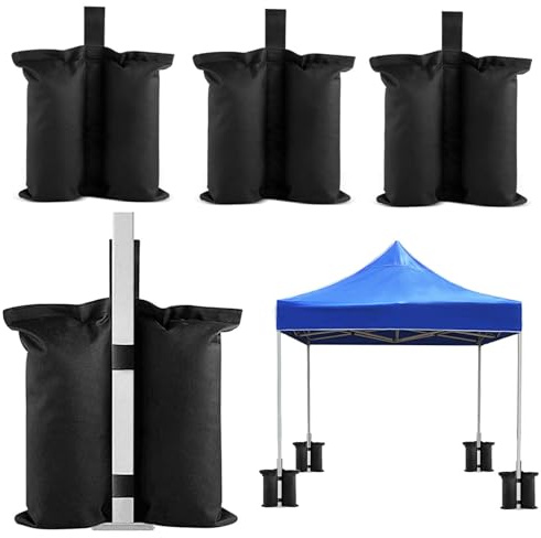 Gewichte für Pavillon, 4 Stück Pavillon Gewichte Sandsäcke, Canopy Gewichtstaschen Zeltstangen zu befestigen, 600D Oxford Stoff Beschwerung für Zelt Pavillon Gartenzelte Sonnenschirme(45.5x45cm)