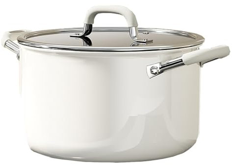 GXXINGIN Pentola Antiaderente in Ceramica, Grande pentola con Manico in Silicone, pentola per Pasta da Cucina, per fornelli a Gas/induzione, per 1-5 Persone (20 cm)