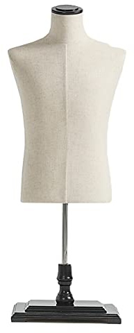 CWCQGH Schaufensterpuppe, weißer Schaufensterpuppen-Torso mit rechteckiger Basis, zeremonielle Robe, Schuluniform-Schneiderpuppe, höhenverstellbar 90–135 cm, Schaufensterpuppen-,Black Base