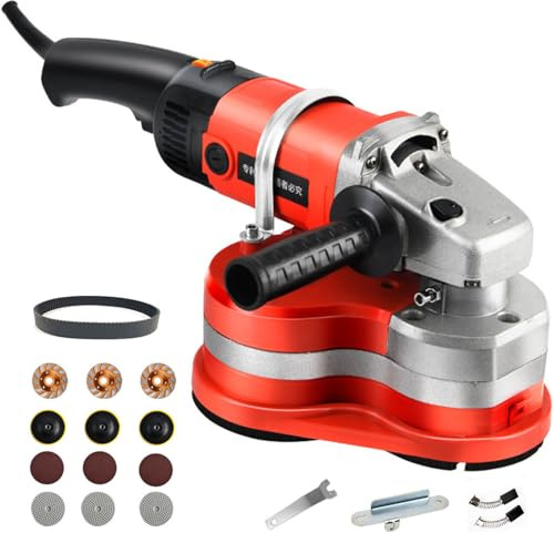 Set di levigatrice per calcestruzzo a 3 teste,levigatrice per pavimenti in calcestruzzo da 4,pialla per superfici in calcestruzzo da 3000 W per levigare calcestruzzo,cemento,marmo e granito standard