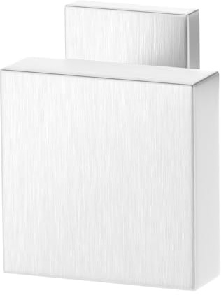 ERGO line Fest Türknopf CUBE, FIX KNAUF, Edelstahl, 1 eckiger Türknauf für Rahmentüren, Nicht Drehbar, Feststehender Türknopf aus V2A Edelstahl, TOP Qualität, Schmalrahmenbeschläge, Flachform