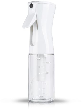 TANSHINE Hair Spray Bottle Empty Water Mist Spray Bottle with Measurements For Curly Hair Styling,Cleaning,Plants,Barber,Face,Skin Care,Pet,Travel,200 ml