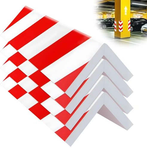 Kantenschutz Garage 4 Stück, 40x5cm Garagen Wandschutz Selbstklebend Garagenwand, Türkantenschutz Türkantenschoner für Parkplätze Garagen Wandkante Ecke