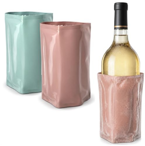 COM-FOUR® 2x Flaskkylare för resor, Kylmanschett med stängning för öl | vin och läsk - Dryckeskylare [Urval varierar]