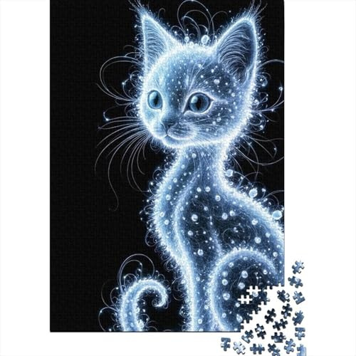 Glow Cat Puzzle Night Light Art for Kids Adults Home Decor nan