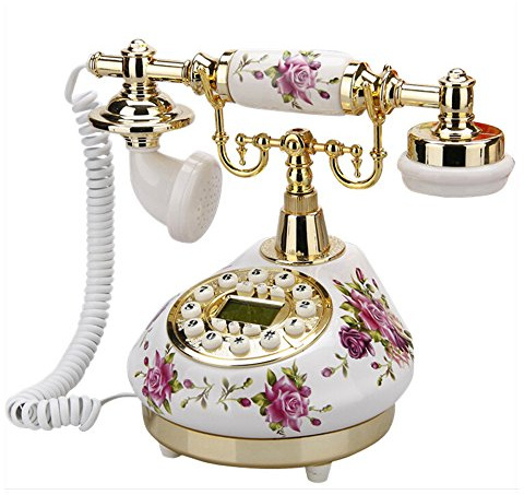 TelPal Retro Vintage Antique Telephone Old Fashioned with Push Button dial for Home Decor