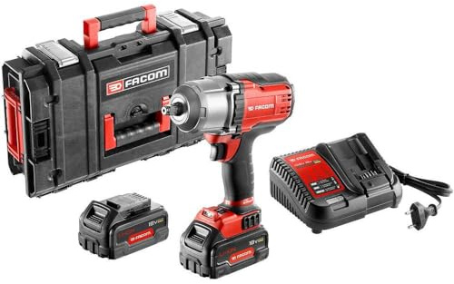 FACOM - Clé à Choc 1/2 - CL3.CH18SP2 - Haute Performance 18V - Moteur Sans Charbon - 3 Réglages de Vitesse - Gâchette à Variateur - LED Intégrée - 2 Batteries 5AH, Chargeur et Caisse ToughSystem