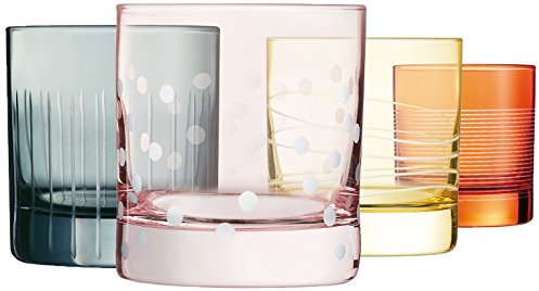 ECLAT L7604 Coffret de 4 verres à eau 36 cl - ILLUMINATION COLORS - LUMINARC Cristallin, Multicolore