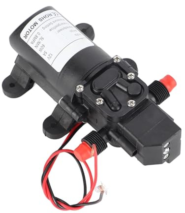 Pompe à Eau Auto-amorçante 12V, 60W, 5L/min, Haute Pression, Noir, pour Camping Car, Caravane, Bateau, Camion