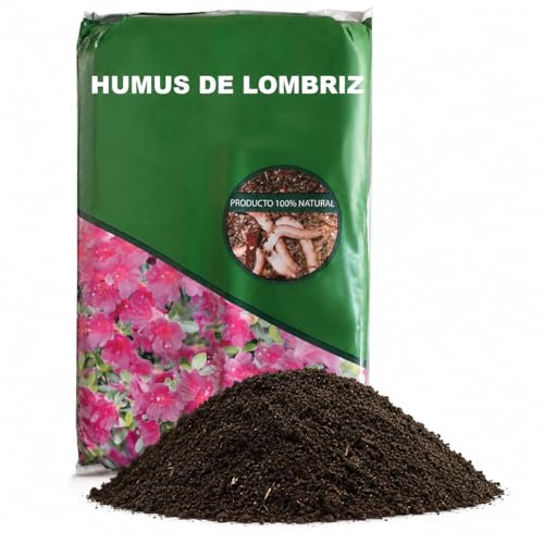 Humus de lombriz 20 litros, sustrato para Plantas, 100% Natural. Rico en nutrientes y microorganismos beneficiosos para Las Plantas.