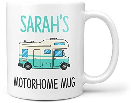 TeHe Gifts Personalised Any Name Motorhome Mug