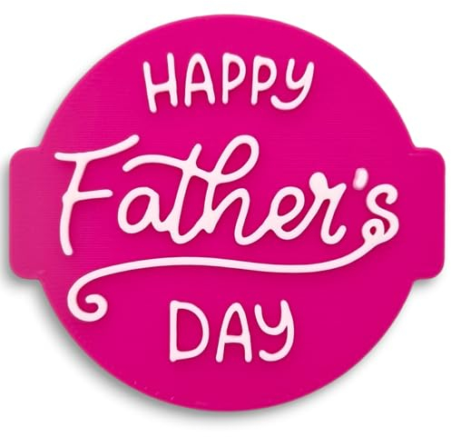 Happy Fathers Day Stamp Embosser for Icing, Fondant, Cupcake, Cake, Baking, Decoration, Made in UK by 1066 Factory