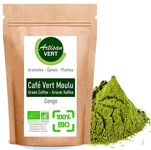 Café Vert Moulu en Granules – 100% Naturel, Goût Doux et Subtil, 250g – Idéal pour Préparations de Boissons et Recettes Gourmandes