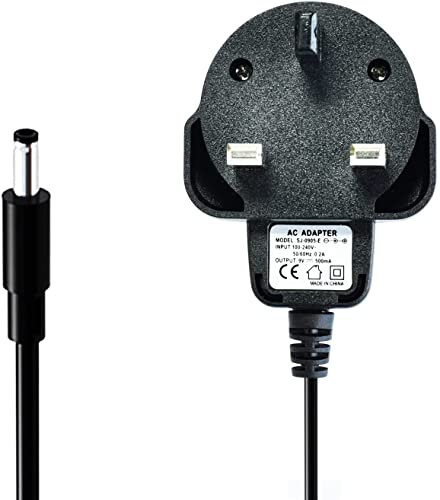 Rowin DC(Output) 9V 0.5A AC(Input) 100-240V Pedal Power Supply UK Plug Wall Charger Power Adapter for Guitar Bass Effects Pedal