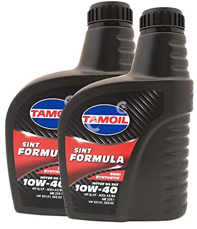 TAMOIL OLIO MOTORE Benzina Diesel SINT FORMULA 10W40 2 LITRI ACEA A3/B4