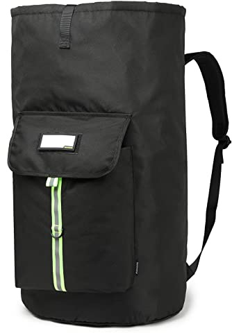 SUOVOCK laundry bag backpack,extra-large heavy duty laundry bags,laundry backpack for college students,drawstring closure (Black Laundry Backpack Bag)