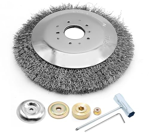 Unkrautbürste für Rasentrimmer, Profi Trimmer Unkraut 150mm*25.4mm