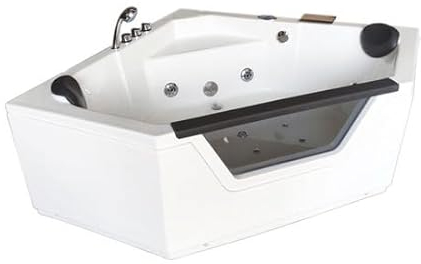 Bagno Italia Whirlpool-Badewanne 150 x 150 cm Eckbadewanne Doppelpumpe 12 Düsen