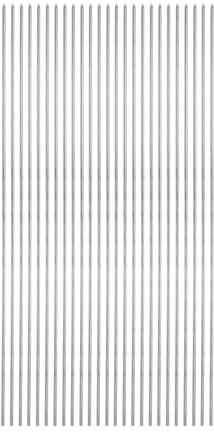 QUARKZMAN 25 piezas de Brochetas de Metal 28cm x 2.2mm Palitos Redondos de Acero Inoxidable Reutilizables para Barbacoa al Aire Libre Parrilla de Barbacoa para Carne Camarones