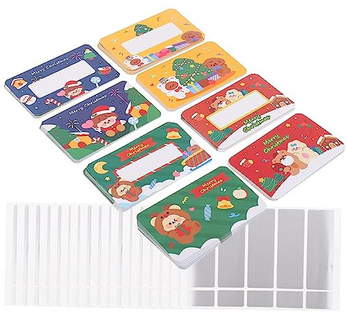 HOODANCOS 160pcs Weihnachten Rubbelkarten Papier Rubbelkarten Weihnachtsmuster Für Familienspaß