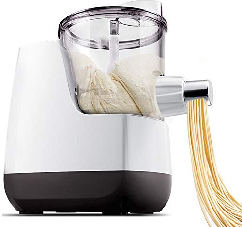 Professional Pasta Maker Machine Noodle Machine Full Automatic Noodle Pressing Machine Electric Intelligent Rolling Machine Fresh Cutter (Color : White, Size : 36x22x35cm) (White 36x22x35cm) (Whi
