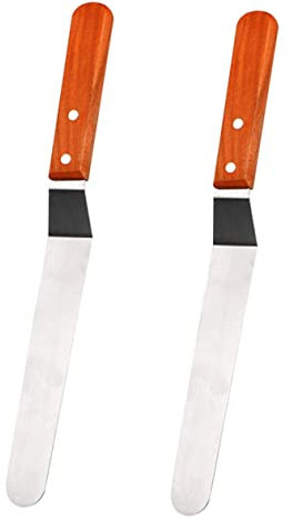 Cabilock 2piezas Alisador De Fondant Espátula Para Glaseado De Pasteles Ligero y Fácil De Limpiar