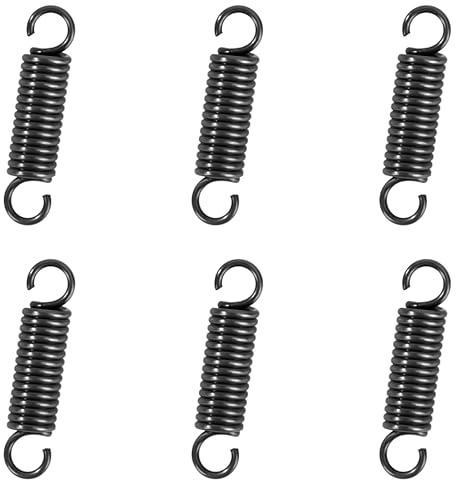 GUNGY Zugfedern mit Haken Klavierdraht Zugfeder Spannfeder 25mm Außendurchmesser 6mm Drahtdurchmesser 1mm Maximale Zugkraft 3,4KG 1x6x25mm 20Stück