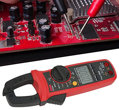 Pinza Amperometrica Digitale con Gamma Automatica, Tester di capacità di Resistenza di Tensione CC/CA, Pinza Amperometrica True RMS Tester, Facile Trasportare per Uso