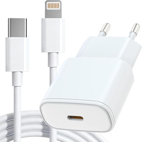 Chargeur Rapide iPhone,25W Chargeur Rapide avec Câble C vers Lightning 1,8M | [Certifié Apple MFi]Chargeur iPhone Rapide pour iPhone 14/13/12/11/Pro/Pro Max/Plus/Mini/SE/XR/X/XS/8/7/6/iPad/Air/iPad Mini