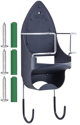 Gancho de almacenamiento para tabla de hierro, soporte duradero, fácil instalación, colgador de tabla de planchar montado en la pared con diseño plegable, solución de almacenamiento resistente y